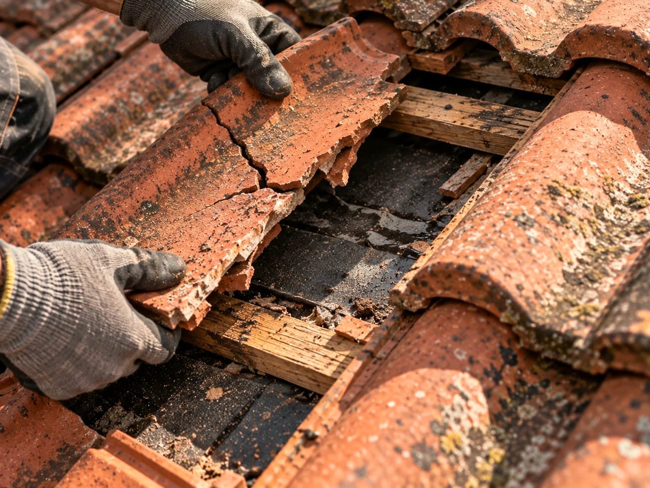 Zamjena razbijenog crijepa - radovi u Splitu